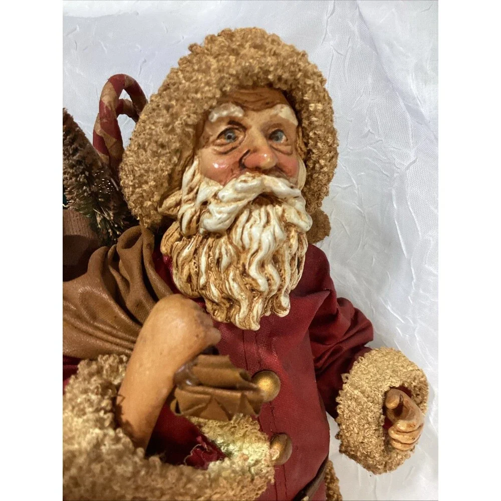 Kurt Adler Santa's World Paper Mache Santa Table Piece 10